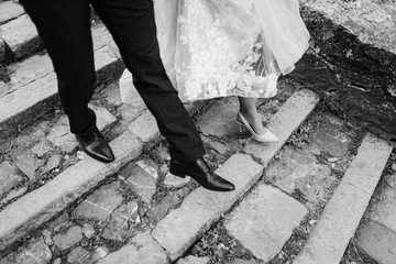 The bride and groom on their wedding day