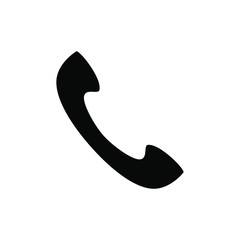 Phone icon vector illustration , template emblem isolated flat outline solid style . telephone trendy communication