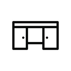 Table office icon vector illustration, template business isolated emblem job professional , outline solid