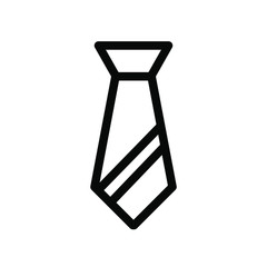 Tie icon vector , design inspiration illustration , template business office , icons trendy emblem isolated, outline solid black background white