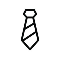 Tie icon vector , design inspiration illustration , template business office , icons trendy emblem isolated, outline solid black background white