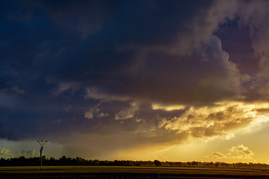 Storm clouds over Temora Airport, NSW, Australia