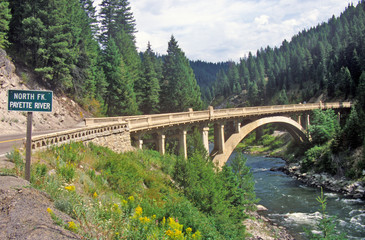Road Bridge Over the Payette River, Idaho