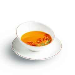 appetizing soup, gourmet restaurant dish is a classic serving.