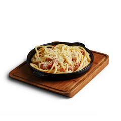 appetizing pasta, exquisite restaurant dish is a classic serving.