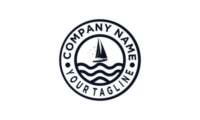 Simple Sailboat logo design for business