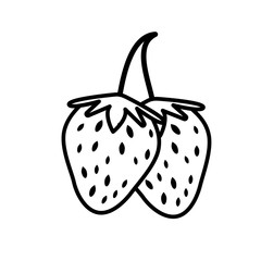 strawberry icon collection, trendy style