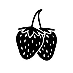 strawberry icon collection, trendy style