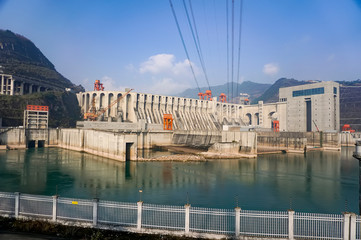 The spectacular jinsha river dam.