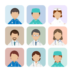 Medical staff avatars