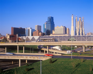 Fototapeta premium Skyline, Kansas City, MO