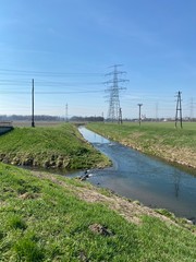 electricity pole, electric grid, energy pylon, power line, power lines, landscape with electricity...