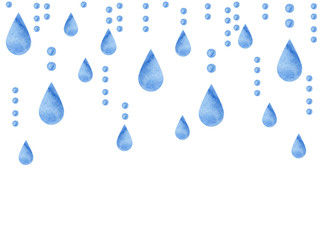 水彩の雨粒
