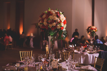 Beautiful decorative wedding  centrepiece, flowers