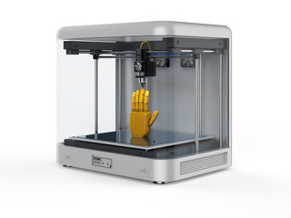 3d printer with robotic hand