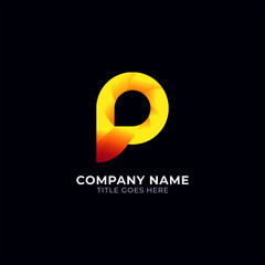P Modern Letter Logo | P Abstract Logo Design Template