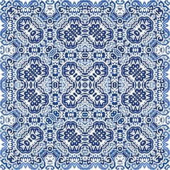 Portuguese ornamental azulejo ceramic.