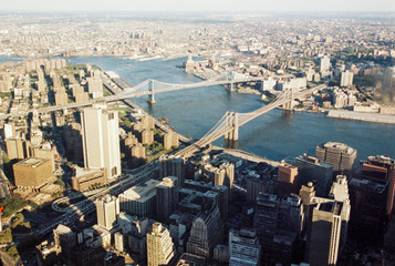 USA, New York, Blick vom World Trade Center auf New York City.