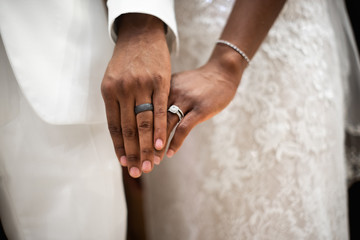 A wedding ring is a finger ring that indicates that its wearer is married