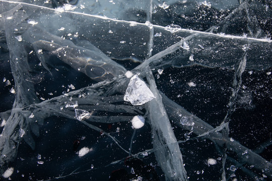 ice on lake in bikal