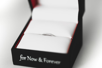 Beautiful portrait of engagement ring