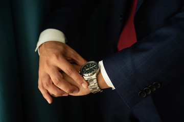 Mexico - Jan 2019 A watch is a portable timepiece intended to be carried or worn by a person A...