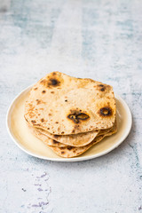 Chapati, roti, naan Indian crispy flatbread