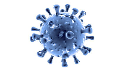 3d abstact virus vizualization covid 19