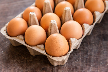 a lot of fresh eggs in a basket