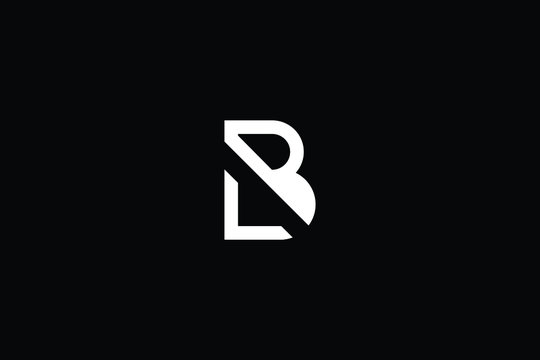 Minimal elegant monogram art logo. Outstanding professional trendy awesome artistic BL LB initial based Alphabet icon logo. Premium Business logo White color on black background