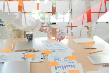 businessman shaking hands after meeting. Business people handshaking. Greeting deal, teamwork partnership
