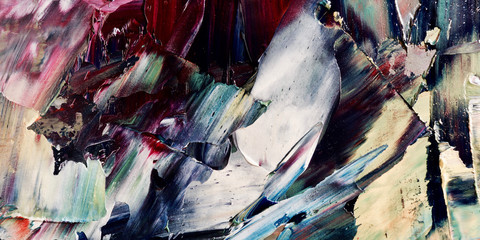 Colorful abstract background wallpaper. Modern motif visual art.  Mixtures of oil paint. Trendy...