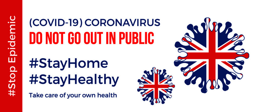 Coronavirus (covid-19) banner post for uk, quarantine for covid-19