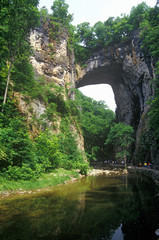 Natural Bridge of Virginia, VA, one of the Natural Wonders of the World, also known as 'Bridge of...
