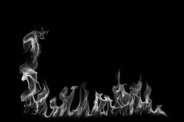 Smoke on a black background.