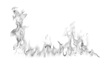 Smoke isolated white background.