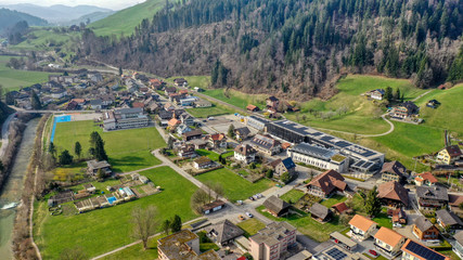 Trubschachen von oben gesehen, Schweiz