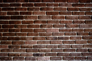 Old vintage brick brown wall background, textures