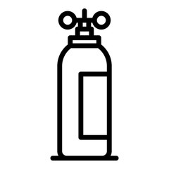 Oxygen balloon icon. Outline oxygen balloon vector icon for web design isolated on white background