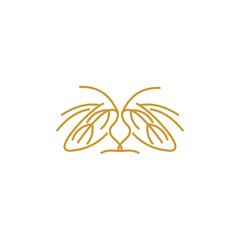 creative line butterfly logo  template