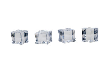Ice cube. Ice block. Isolated ice cubes set.