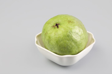 Fresh guava fruit isolated on white background