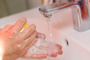 Hygiene. Cleaning Hands. Washing hands,Soap