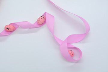 pink easter eggs, easter holiday decorations, easter concept background