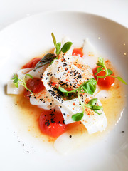 Fine dining cuisine - french dish on the table