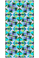 Pattern with abstract geometric ornament. Multicolor hand drawing. triangles squares geometric shapes. Print textile