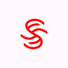 letter S   linear vector logo