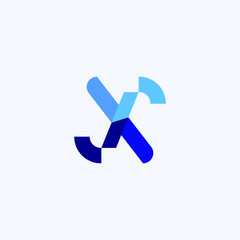 letter X vector logo  in a modern style.