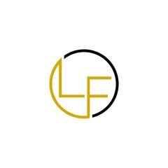 Initial LF letter Logo Design isolated on white background