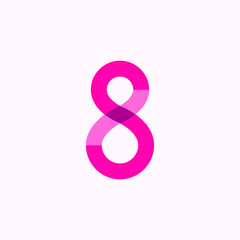 The letter S - Number 8 vector logo